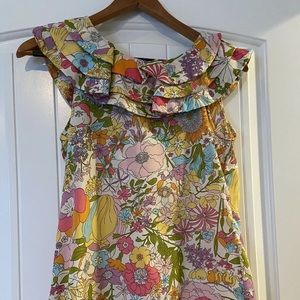 Liberty of London target floral ruffle sleeveless